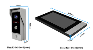 7 Inch Video Home <strong>Intercom</strong> Wired Video <strong>Intercom</strong> Doorbell <strong>System</strong> 7 Inch Video Door Phone 7 Inch Smart Doorbell - Product Image 5