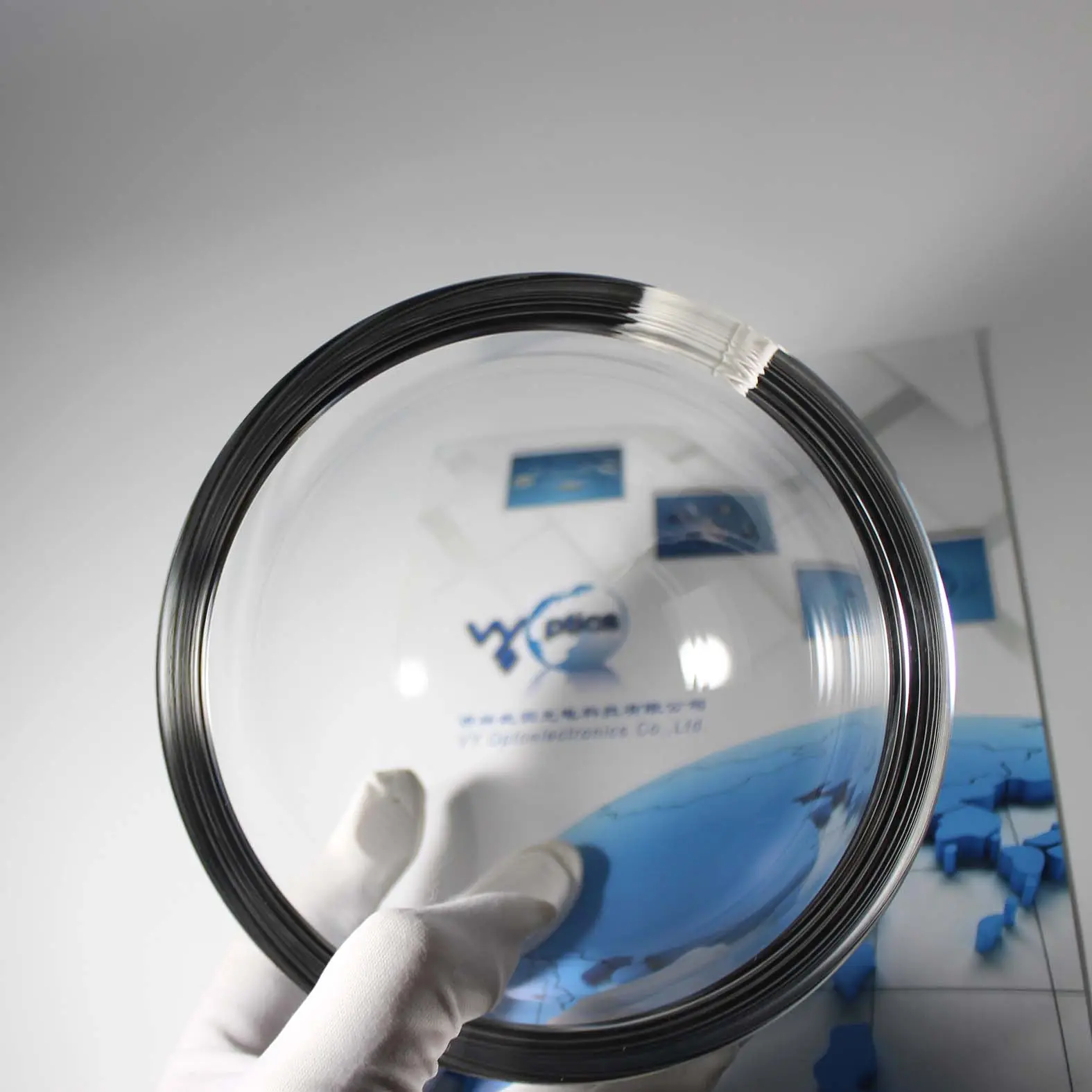 VY ottica subacquea utilizzare ottica personalizzata K9 vetro 132mm iper emisferica lente a cupola