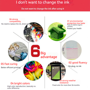 CMYK 6色光泽紫外印刷油墨用于标志印刷机紫外油墨紫外平板打印机 - Product Image 6