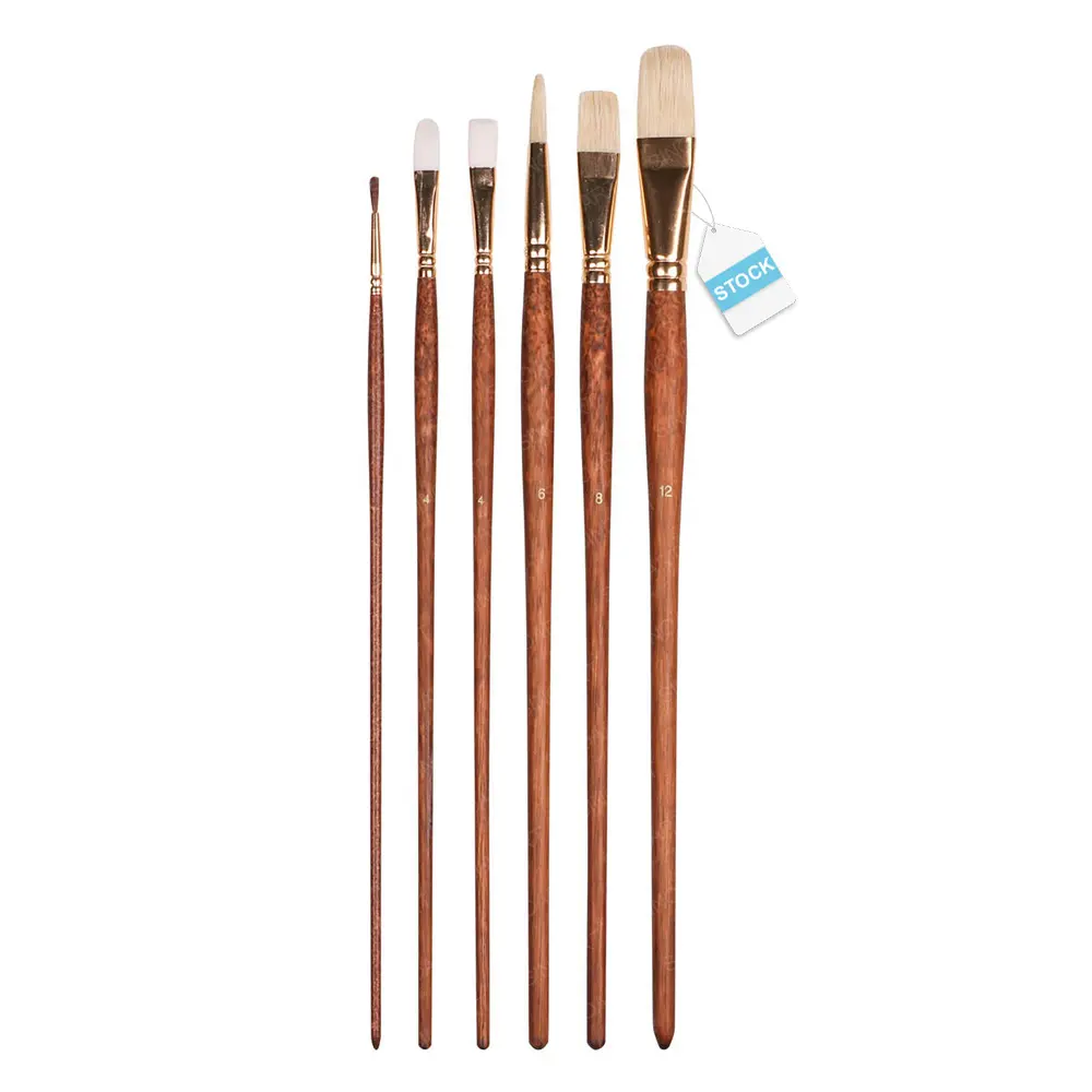 SINOART Taklon Artist Brush Set, Nylon Brush Set, Brushes For Painting - High-Quality Stocked Art Supply Kit