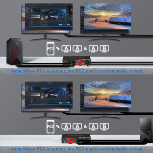 Conmutador KVM 2x2 compatible con 8K60HZ 2 modos de pantalla USB 3,0 puertos EDID emuladores HDMI Dual Monitor KVM Switch 2x2 HDMI Video Switcher