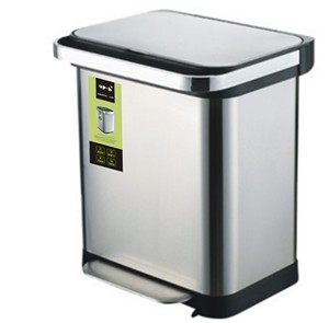 30L ที่ขายดีที่สุดปุ่มในยุโรปและ Amerstainless เคาน์เตอร์ถังขยะสามารถคู่มือเครื่องอัดถังขยะครัวถังขยะ - Product Image 1