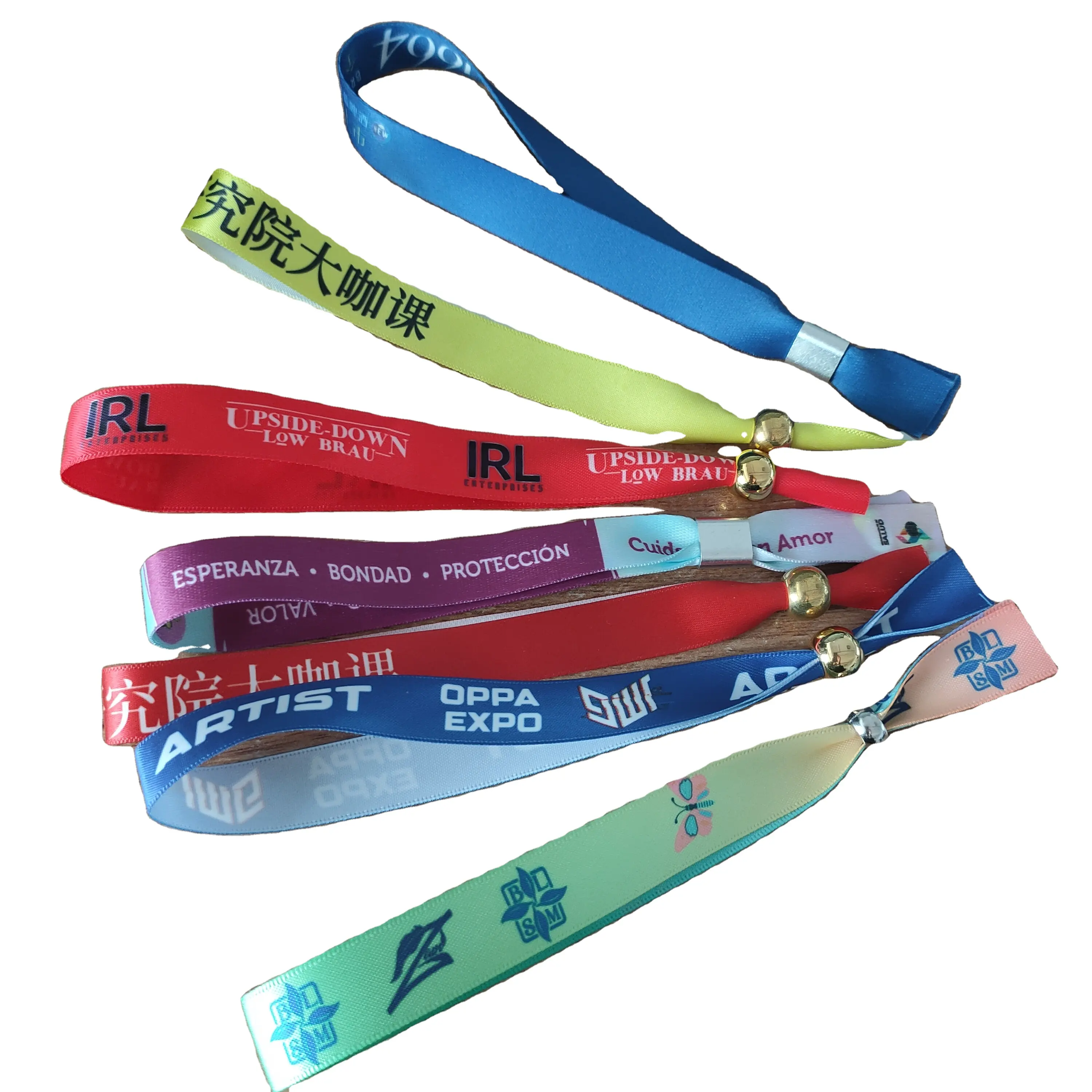 New Product Ideas 2023 Cloth Bracelets,Ribbon Fabric Armband for Festival,ID Polyester Wristbands For Events