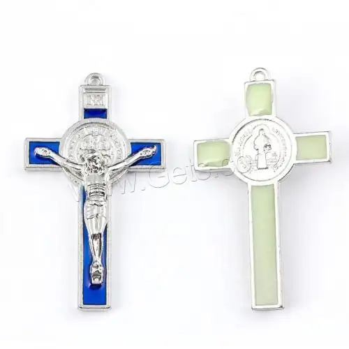 Men crucifix chéo Mặt dây chuyền với mô hình thư Kẽm hợp kim bạch kim màu Christian đồ trang sức chì & Cadmium 1120536 miễn phí