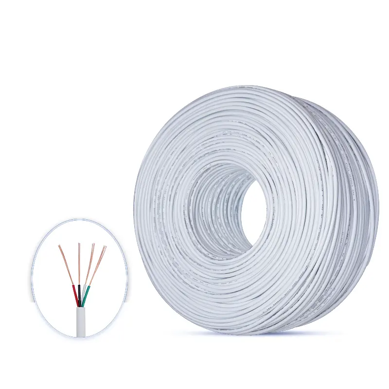 Venta al por mayor de cobre puro trenzado 26 AWG 28 AWG 2 Core 4 Core bobinas de alambre eléctrico PVC aislado electricidad Power Data Cable precios