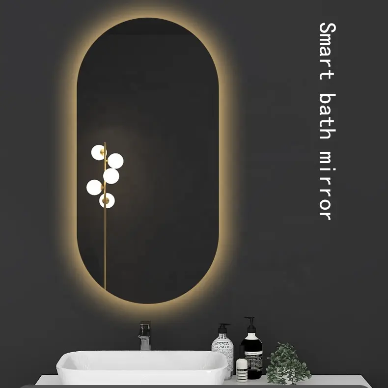 Espejo inteligente led con luces para el hogar, espejo de pared antiniebla con lupa decorativa para el baño