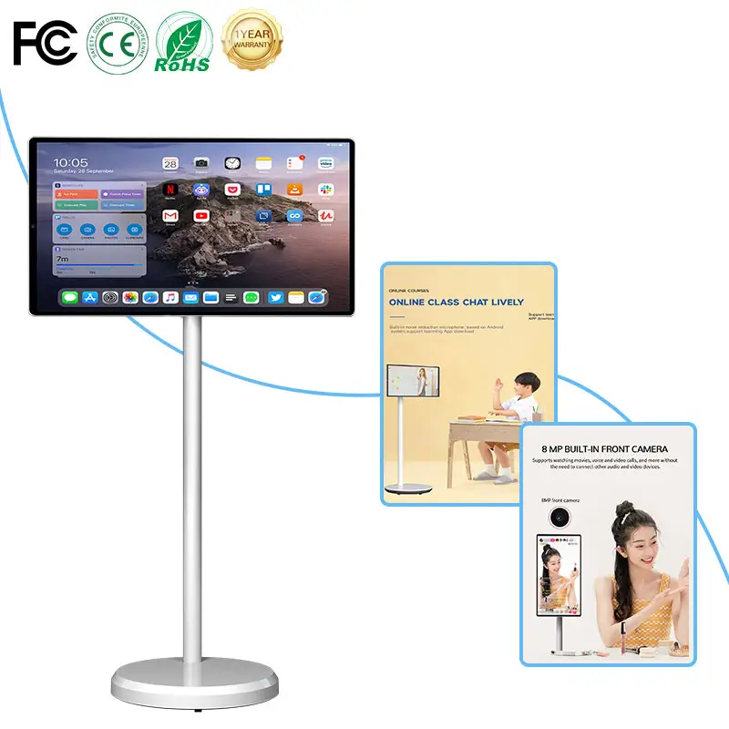 Thông minh TV 21.5 inch với có thể tháo rời đứng Wifi 6 Android Tablet Đối với trang chủ nghiên cứu