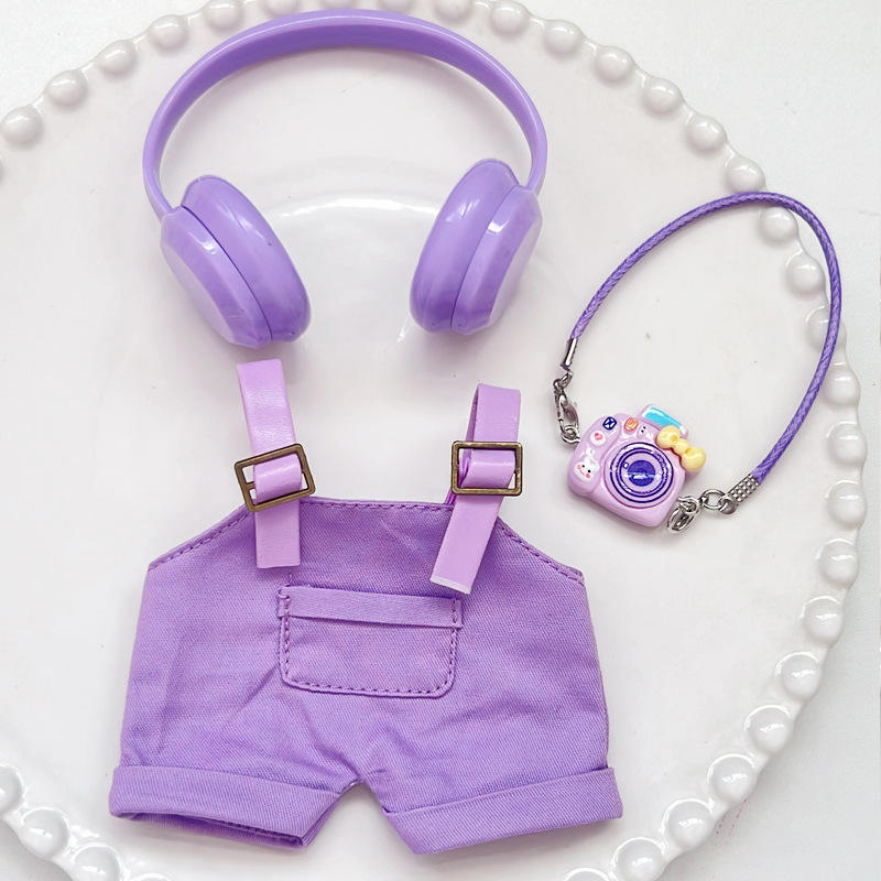 Auriculares morados + mono morado + cámara
