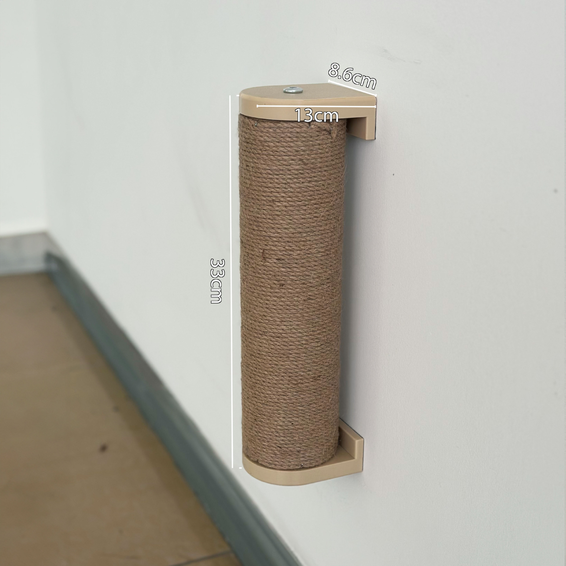 Cuerda de Yute Beige, 30 cm, Esquina Plana