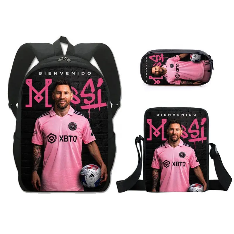 Saco de escola conjunto de três peças da Macy 14 16 17 "mochila do estudante Pen bag Mochila de meninos e meninas Mochila personalizada dos desenhos animados