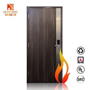 Puerta de madera de fuego, lector de cerradura inteligente, moderno, comercial, para Hotel, 20 minutos, UL - Product Image 3