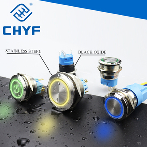 CHYF 8MM 12MM 16MM 19MM 22MM Ip65 chiave ascensore elettrico impermeabile Led metallo momentaneo potere Mini interruttore a pulsante - Product Image 1