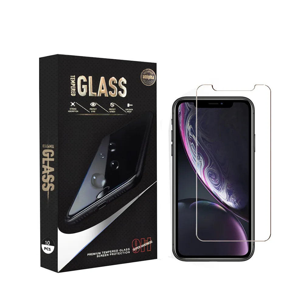 초점을 2.5D 투명 강화 유리 스크린 보호기, 모바일 LCD 스크린 유리 보호기 아이폰 11 XR XR Max