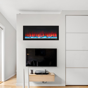 New <strong>2V</strong> 40 &quot;crystal Logs Color <strong>LED</strong> Adorn Electric Wall Hanging Fireplace