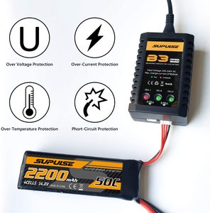 Lipo & Li-ON RC ที่ชาร์จสมดุล B3 AC 2S-3S RC พอร์ตชาร์จ7.4-11.1V Pro ชาร์จขนาดกะทัดรัดสำหรับของเล่น RC - Product Image 4