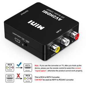 AV至HDMI 1080P三重Lotus RCA视频转换器机顶盒适配器，用于游戏机和电视监控音频和视频附件 - Product Image 3