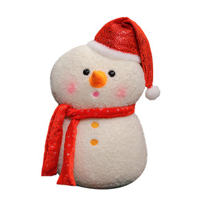 MLかわいい雪だるまぬいぐるみクリスマスデコレーション用品<span class=keywords><strong>2025</strong></span>年新年カワイイソフトぬいぐるみ枕ベビーキッズギフト