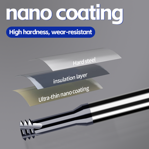 High Hardness <strong>70</strong>&deg;CNC Tungsten Steel Three-thread Milling <strong>Cutter</strong> for Amorphous Alloy Titanium-zirconium Alloy - Product Image 6
