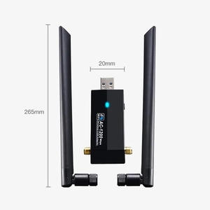 Fabrika fiyat Dual Band Realtek RTL8812AU USB WiFi adaptörü Dongle Kali Linux için 1200Mbps kablosuz ağ kartları kablosuz - Product Image 5