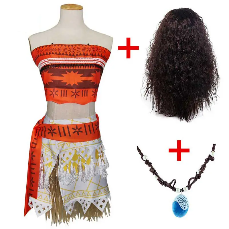 Moana Cos Princesa Moana Traje Adulto Desempenho Infantil Traje Poliéster Linho SAIAS Meninas Trajes de TV & Filme 50%