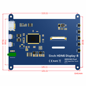 5 7 10 Inch HD-compatible 5 Point Touch Capacitive LCD <strong>Screen</strong> with OSD Menu for <strong>Raspberry</strong> <strong>Pi</strong> <strong>raspberry</strong> <strong>pi</strong> with touch <strong>screen</strong> - Product Image 6