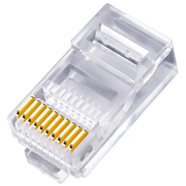 10P10C RJ45 RJ48 RJ50 Cat5E Utp Ethernet Connector Netwerk Modulaire Crystal Plug 10-Pin Netwerk Kabel Connector