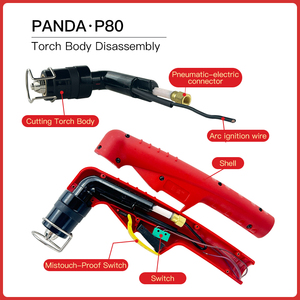 盛世熊猫P80A切割机割炬组件P-80手动手柄割炬头适用于100A 120A切割机P80空气等离子割炬 - Product Image 2