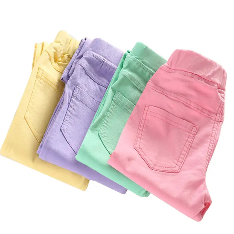 Pantalones elásticos ajustados para niñas, mallas de tubo largas para primavera y verano