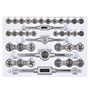 110 adet metrik ve inç kılavuz ve pafta seti el ve makine iplik kesme metal kutu - Product Image 4