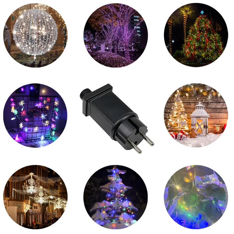 UE CE GS classe 2 alimentation 12v adaptateur de lumière de sapin de noël extérieur