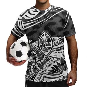 Dropshipping bóng đá đào tạo đồng phục Ngắn Tay Áo Polynesian TRIBE Tattoo Totem với <span class=keywords><strong>guam</strong></span> logo đồng phục bóng đá bóng đá Jersey - Product Image 3