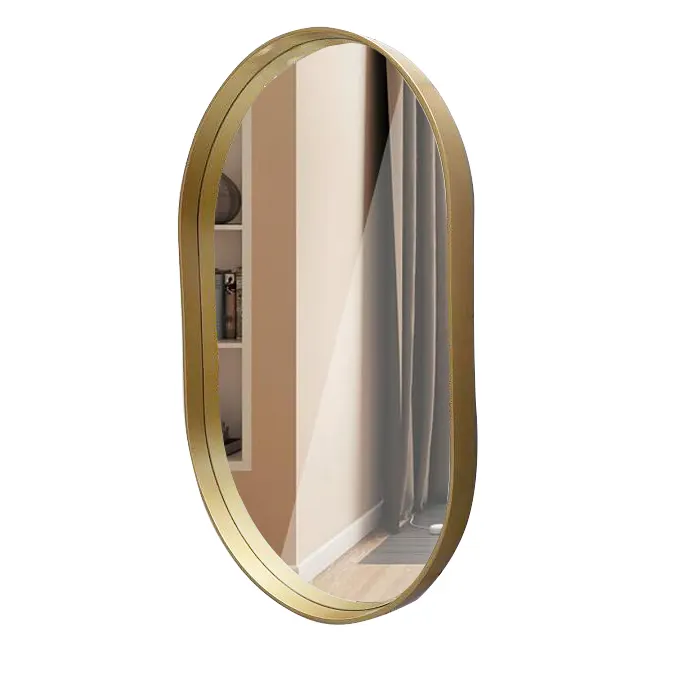 Specchi da bagno a parete rotonda con cornice in acciaio inossidabile personalizzato Yimilla