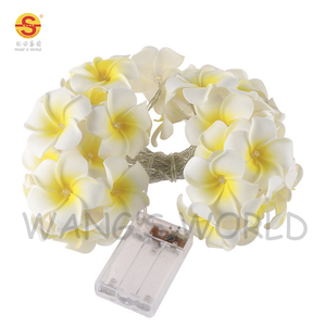 Guirnalda de luces <span class=keywords><strong>LED</strong></span> hawaianas, cadena de flores artificiales alimentada por batería