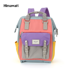 himawari 2023 9018新款彩色14英寸笔记本电脑背包复古大开带Usb充电