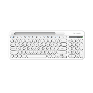 Drahtlose Multimedia-Tastatur BT 2.4G Dual Modes Ergonomische Tastatur mit runden Tasten für PC Desktop Notebook - Product Image 3