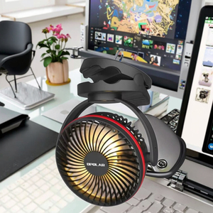 Usb Led Licht 5 Inch Clip <span class=keywords><strong>Fan</strong></span> Met Timing Functie 3600Mah Voor Auto Buitenshuis Hotel Gebruik - Product Image 4