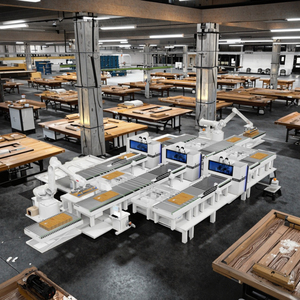 Mehrmaschinen-CNC-Roboter Sechsseitige Platten bohr linie Laden/Entladen für die Holz bearbeitung mit Kern lager motor getriebe - Product Image 6