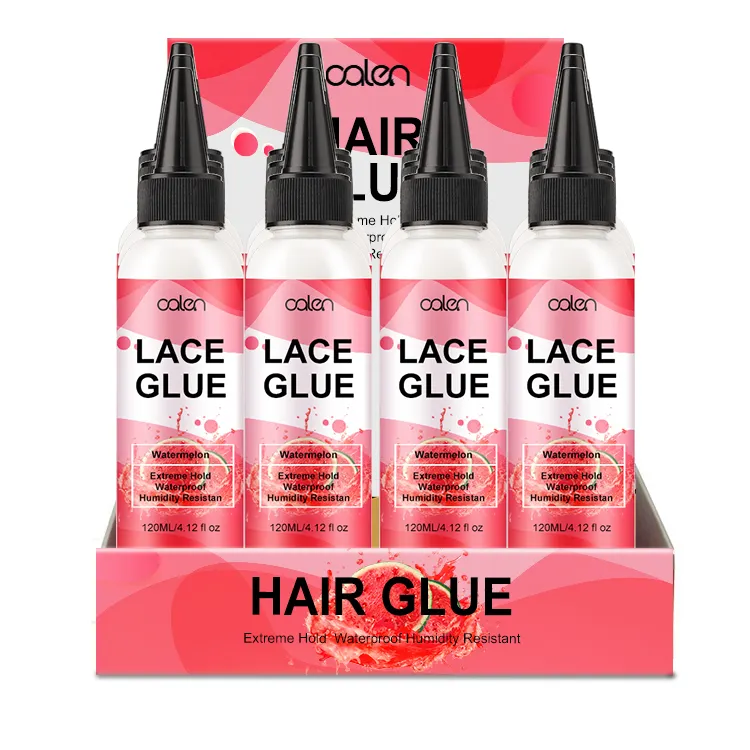 Colle adhésive pour Lace Frontal Wig, produit de manucure parfumé, couleur pastèque, adhésif avec une fixation forte,