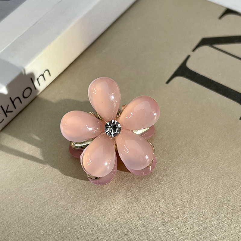 Fleur en résine dégradé rose