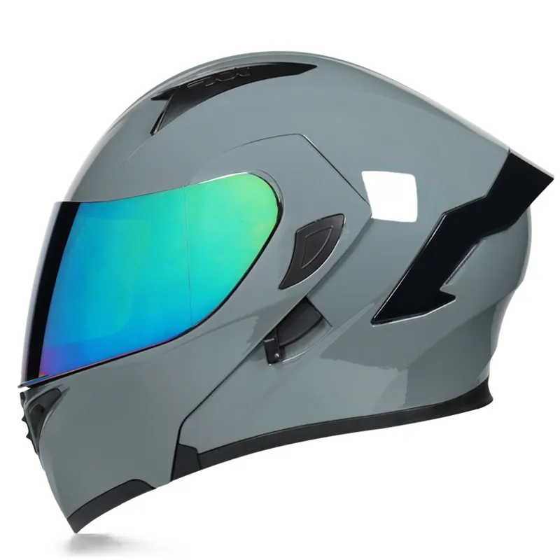 EPS Cushion Layer Lightweight Design Multiple Vents Full Face Dual Visor Safety Flip up Helmets
