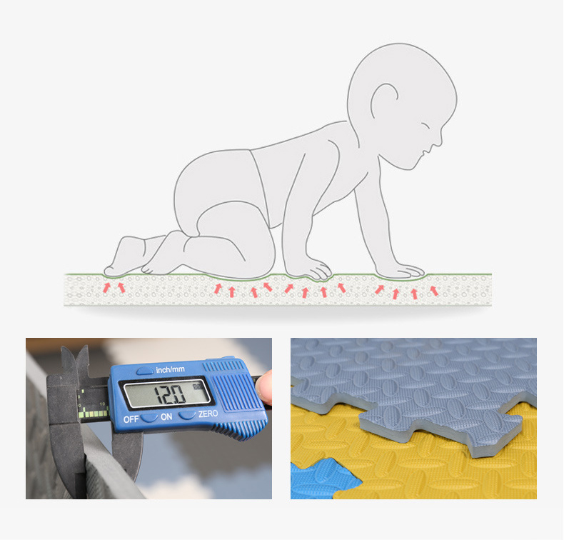 Puzzle S Blokująca płytka podłogowa Fitness 20mm Pianka Tatami Wzór Mata Eva 60x60 6