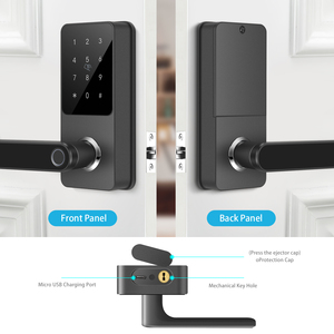 Intelligente neue mobile Fernbedienung WIFI Finger abdruck Türschloss Notfall Passwort Zeiter fassung App Kompatibles Glastür schloss - Product Image 5