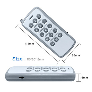 รีโมทคอนโทรลไร้สาย433MHz RF แบบแก้ไขรหัส15ปุ่มปั๊มน้ำรีโมทผู้ผลิตไฟ LED ระยะไกล - Product Image 2