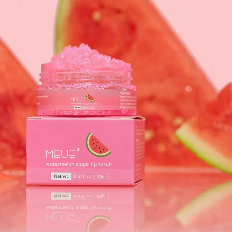 Logo personalizzato Private Label esfoliante idratante Vegan Watermelon Lip Scrub Scrub labbra allo zucchero biologico naturale