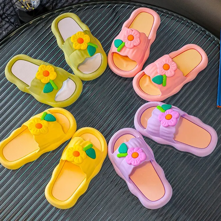 Factory price Manufacturer Supplier new model kids beach sandals flat shoes casual girls slides shoes