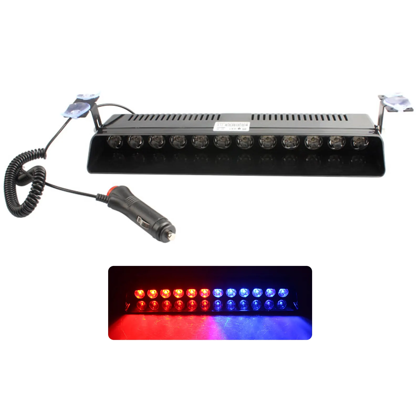 12V 12LED Strobe Flashing Lights Lâmpada Do Carro Luz de Aviso de Emergência Caminhão Do Carro Ventosa Ventosa led Piscando em Vermelho/Branco/Azul Claro