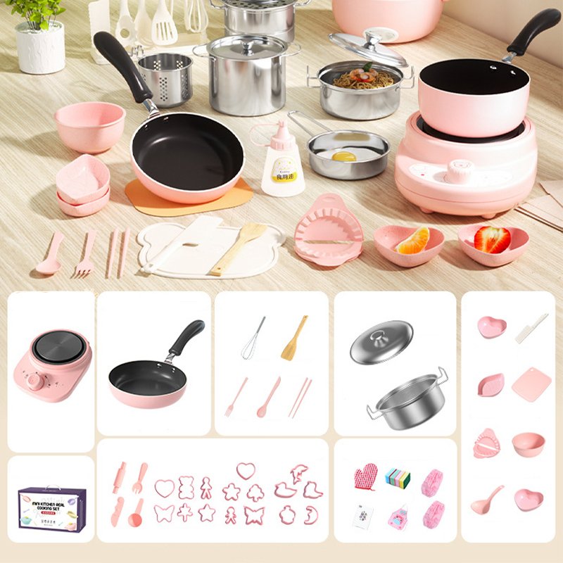 Juego de Cocina de Juguete para Niños Pink-212