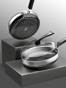 Chất Lượng Chuyên Nghiệp 316 Thép Không Gỉ Đồ Nấu Nướng Không Dính Tổ Ong 26-28Cm Vòng Frying Pan Cho Nấu Ăn - Product Image 5