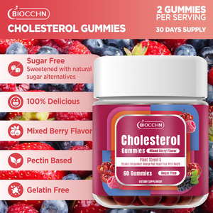 Integratori di colesterolo con steroli vegetali e stanoli 1600 Mg, gommosi di colesterolo, complesso di colesterolo mantiene livelli normali - Product Image 2