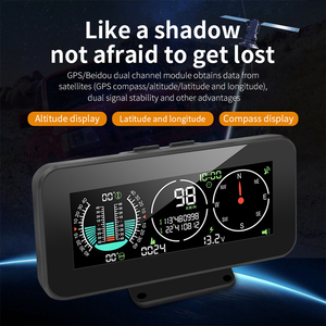 ELING Inclinômetro Clinometer Digital GPS HUD Pitch Angle Slope Medidor MPH Velocímetro com nível de bússola para veículos - Product Image 4